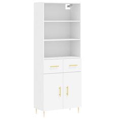 Vidaxl Skříň highboard bílá 69,5 x 34 x 180 cm kompozitní dřevo