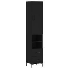 Vidaxl Skříň highboard černá 34,5 x 34 x 180 cm kompozitní dřevo