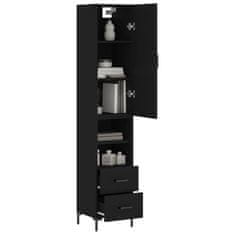 Greatstore Skříň highboard černá 34,5 x 34 x 180 cm kompozitní dřevo