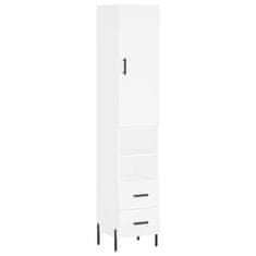 Vidaxl Skříň highboard bílá 34,5 x 34 x 180 cm kompozitní dřevo