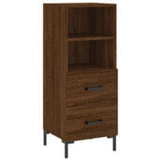 Greatstore Skříň highboard hnědý dub 34,5 x 34 x 180 cm kompozitní dřevo