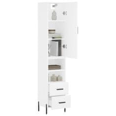 Greatstore Skříň highboard bílá 34,5 x 34 x 180 cm kompozitní dřevo