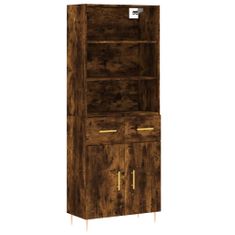 Vidaxl Skříň highboard kouřový dub 69,5 x 34 x 180 cm kompozitní dřevo