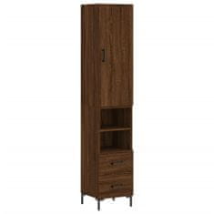 Vidaxl Skříň highboard hnědý dub 34,5 x 34 x 180 cm kompozitní dřevo