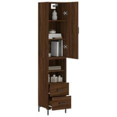 Greatstore Skříň highboard hnědý dub 34,5 x 34 x 180 cm kompozitní dřevo