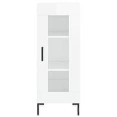 Vidaxl Skříň highboard bílá s vysokým leskem 34,5x34x180 cm kompozit