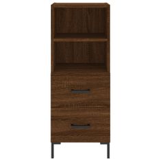 Vidaxl Skříň highboard hnědý dub 34,5 x 34 x 180 cm kompozitní dřevo