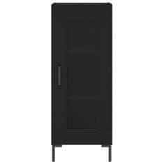 Greatstore Skříň highboard černá 34,5 x 34 x 180 cm kompozitní dřevo