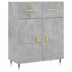 Vidaxl Skříň highboard betonově šedá 69,5x34x180 cm kompozitní dřevo