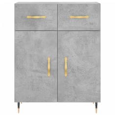 Vidaxl Skříň highboard betonově šedá 69,5x34x180 cm kompozitní dřevo