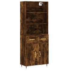 Vidaxl Skříň highboard kouřový dub 69,5 x 34 x 180 cm kompozitní dřevo