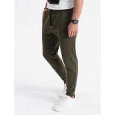 OMBRE Pánské tepláky joggers V2 OM-PASK-22FW-008 olivové MDN123256 XXL