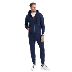 OMBRE Pánské tepláky joggers V4 OM-PASK-22FW-008 tmavě modré MDN123258 S