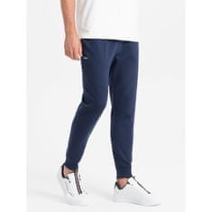 OMBRE Pánské tepláky joggers V4 OM-PASK-22FW-008 tmavě modré MDN123258 S