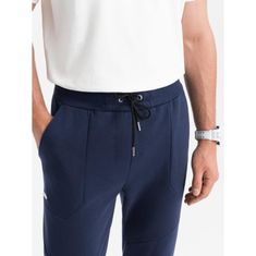 OMBRE Pánské tepláky joggers V4 OM-PASK-22FW-008 tmavě modré MDN123258 S