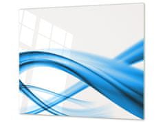 Glasdekor Ochranná deska abstrakt modrá vlna - Ochranná deska: 60x90cm, Lepení na zeď: S lepením na zeď