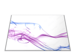 Glasdekor Skleněné prkénko abstrakt modro fialová vlna - Prkénko: 40x30cm