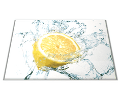 Glasdekor Skleněné prkénko ovoce citron ve vodě - Prkénko: 30x20cm