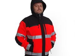 INNA Červená North-Wind Basic softshellová záchranná bunda s reflexními potisky