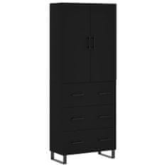 Vidaxl Skříň highboard černá 69,5 x 34 x 180 cm kompozitní dřevo