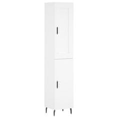 Greatstore Skříň highboard bílá 34,5 x 34 x 180 cm kompozitní dřevo