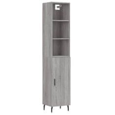 Vidaxl Skříň highboard šedá sonoma 34,5 x 34 x 180 cm kompozitní dřevo