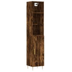 Greatstore Skříň highboard kouřový dub 34,5 x 34 x 180 cm kompozitní dřevo