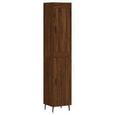 Greatstore Skříň highboard hnědý dub 34,5 x 34 x 180 cm kompozitní dřevo