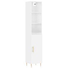 Vidaxl Skříň highboard bílá 34,5 x 34 x 180 cm kompozitní dřevo