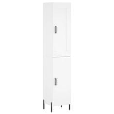 Greatstore Skříň highboard bílá 34,5 x 34 x 180 cm kompozitní dřevo