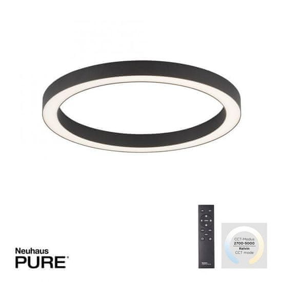 PAUL NEUHAUS PAUL NEUHAUS Paul Neuhaus LED stropní svítidlo PURE-LINES antracit 50x50 stmívatelné CCT 2700-5000K PN 6309-13