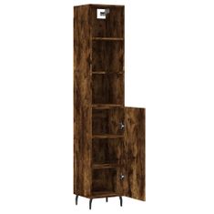 Vidaxl Skříň highboard kouřový dub 34,5 x 34 x 180 cm kompozitní dřevo