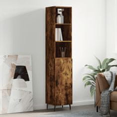 Greatstore Skříň highboard kouřový dub 34,5 x 34 x 180 cm kompozitní dřevo