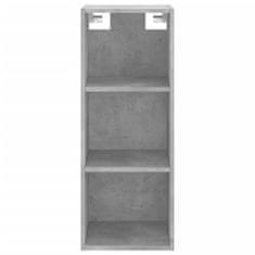 Vidaxl Skříň highboard betonově šedá 34,5x34x180 cm kompozitní dřevo