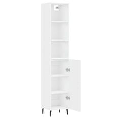 Vidaxl Skříň highboard bílá 34,5 x 34 x 180 cm kompozitní dřevo