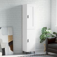 Greatstore Skříň highboard bílá 34,5 x 34 x 180 cm kompozitní dřevo