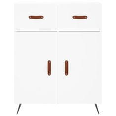 Greatstore Skříň highboard bílá 69,5 x 34 x 180 cm kompozitní dřevo