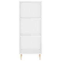 Greatstore Skříň highboard bílá s vysokým leskem 34,5x34x180 cm kompozit