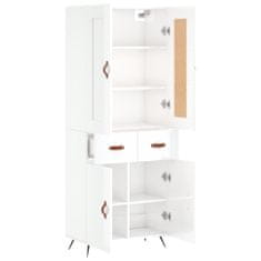 Vidaxl Skříň highboard lesklá bílá 69,5 x 34 x 180 cm kompozitní dřevo