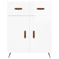 Vidaxl Skříň highboard lesklá bílá 69,5 x 34 x 180 cm kompozitní dřevo