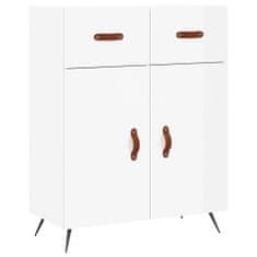 Vidaxl Skříň highboard lesklá bílá 69,5 x 34 x 180 cm kompozitní dřevo