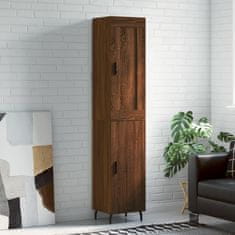 Greatstore Skříň highboard hnědý dub 34,5 x 34 x 180 cm kompozitní dřevo