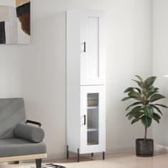 Greatstore Skříň highboard bílá 34,5 x 34 x 180 cm kompozitní dřevo