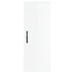 Vidaxl Skříň highboard bílá s vysokým leskem 34,5x34x180 cm kompozit