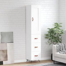 Greatstore Skříň highboard bílá 34,5 x 34 x 180 cm kompozitní dřevo