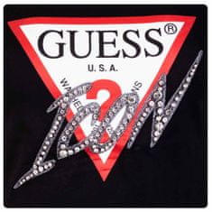 Guess Tričko černé S CN Icon Tee