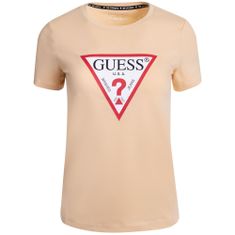 Guess Tričko béžové XS W1YI1BI3Z11A60N