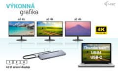 I-TEC dokovací stanice USB-C Metal Ergonomic, 3x 4K Display, PD 100W + i-tec Universal Charger 100 W