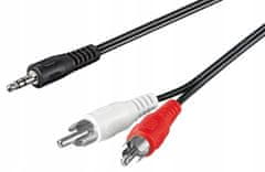 Techly Kabel 504402 2x RCA - 1x Jack 3,5mm 0.5m 