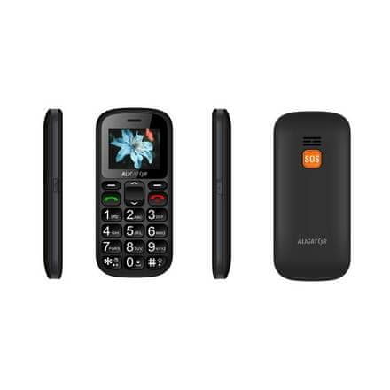 Aligator Mobilní telefon pro seniory A321 Senior Black